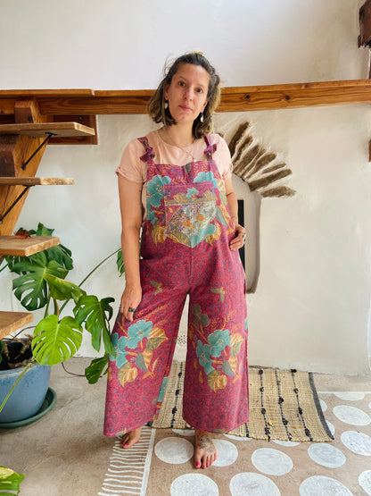Salopette longue à imprimé patchwork bohème DESERT FOX - S/M