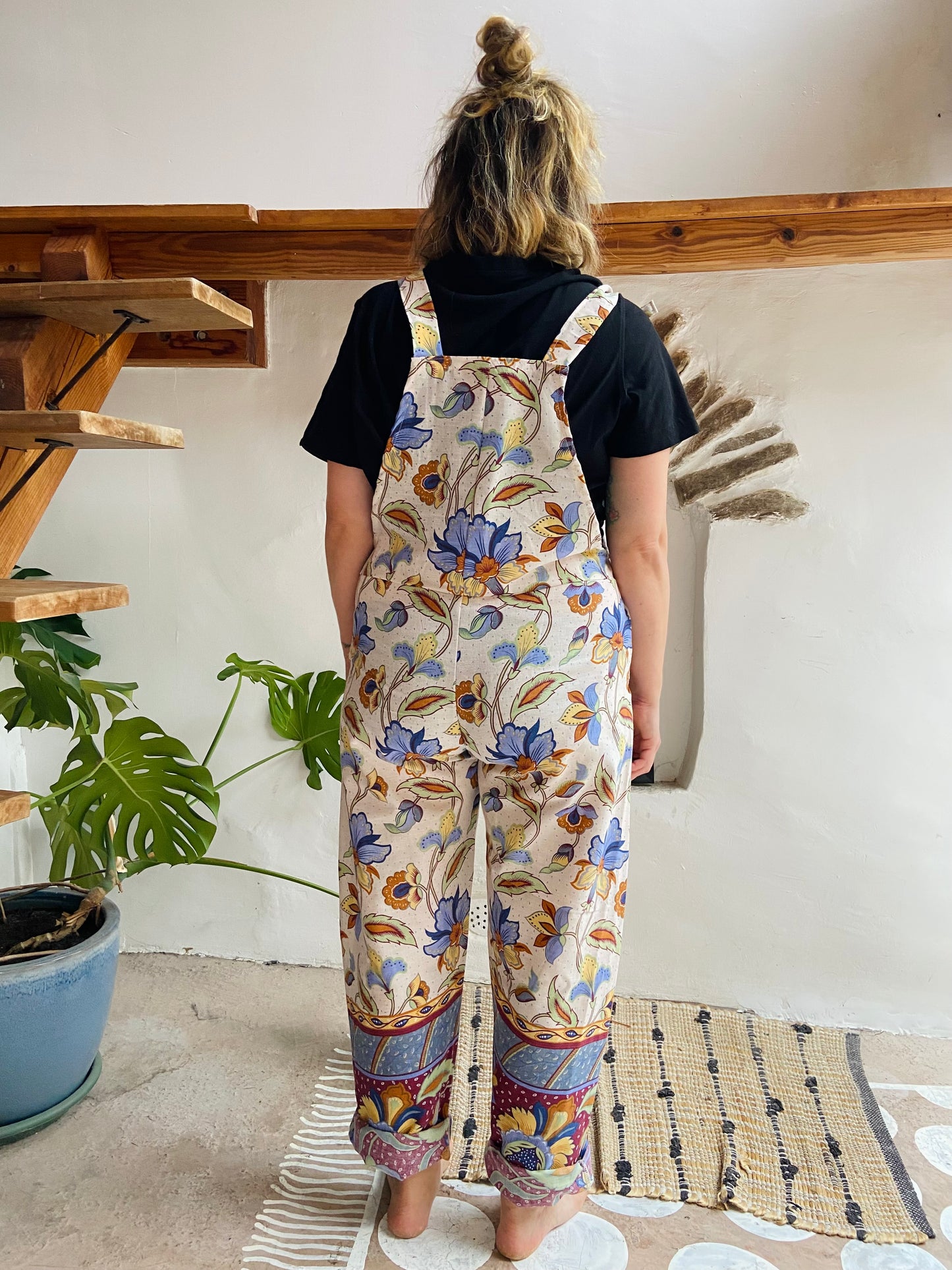 DESERT FOX Bohemian Print Long Length Dungarees - S/M