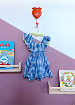 VINTAGE KIDS 90’s Blue Gingham Pinafore Dress - 18 Months