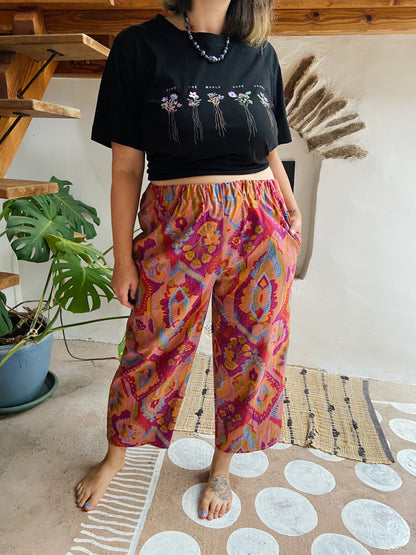 DESERT FOX Lola Bohemian Print Wide Leg Trousers - S/M