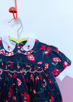 VINTAGE KIDS 80’s Floral Peter Pan Collar Dress - 18 Months