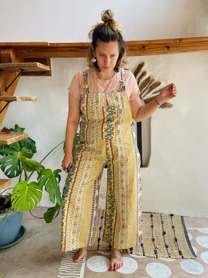 Salopette longue à imprimé patchwork bohème DESERT FOX - S/M