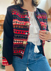 VINTAGE 90's Embroidered Long Sleeve Jacket - M