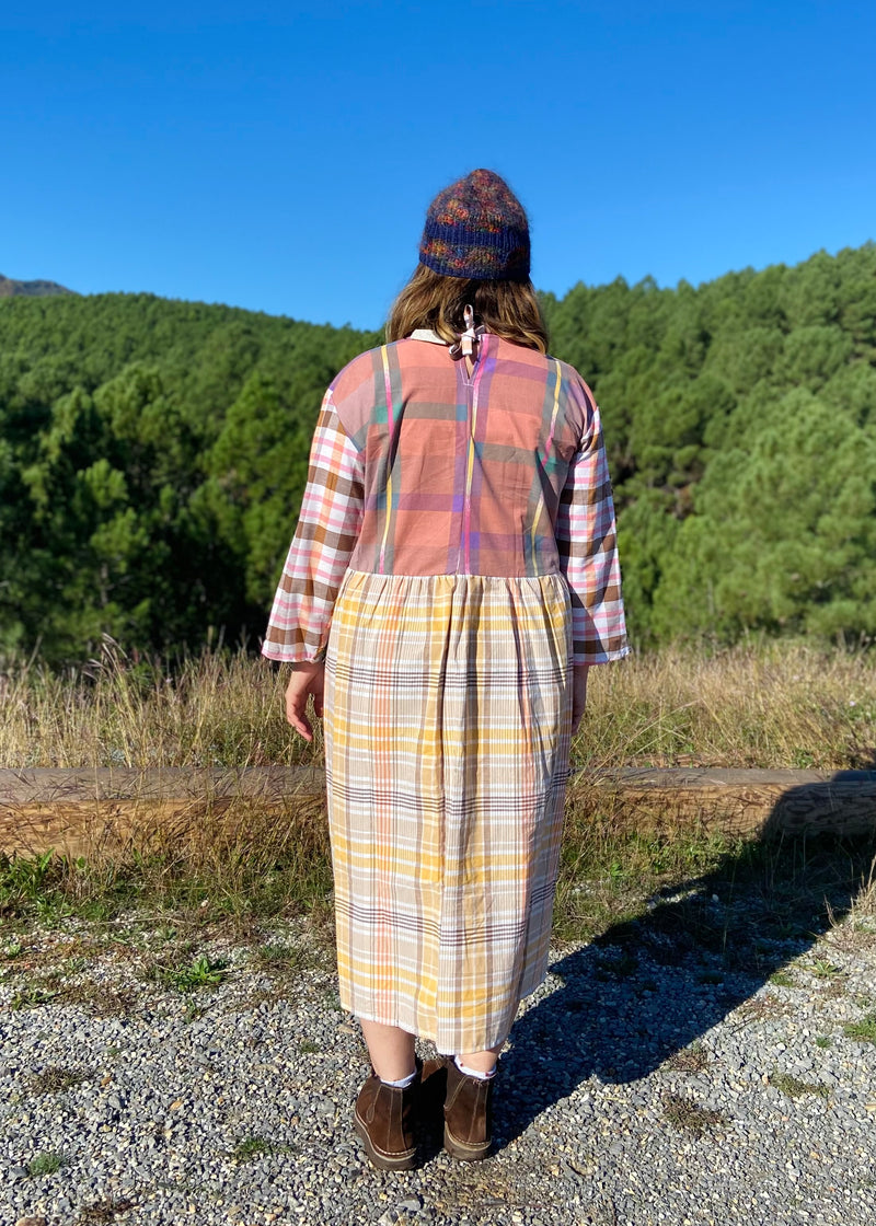 DESERT FOX Dahlia Dress - Autumn Checked - S/M - M/L