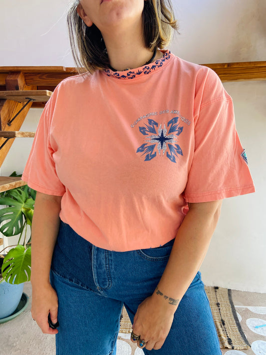 VINTAGE 90's Surf Coral Short Sleeve T-Shirt - M/L