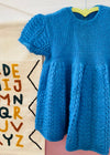 VINTAGE 70's Blue Knit Summer Dress - 9 MONTHS