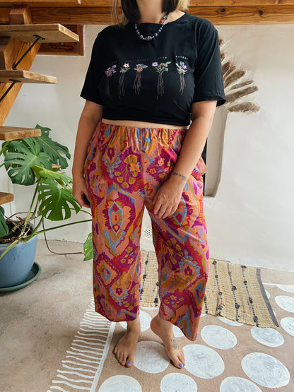DESERT FOX Lola Bohemian Print Wide Leg Trousers - S/M