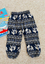 VINTAGE Hippie Indian Print Loose Trousers - 3 Years