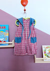 VINTAGE KIDS 90’s Checked Denim Romper Playsuit - 3 Years