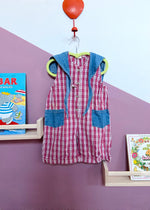 VINTAGE KIDS 90’s Checked Denim Romper Playsuit - 3 Years