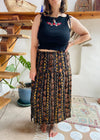 VINTAGE 90’s Brown Bohemian Midi Skirt - M