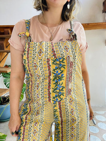 Salopette longue à imprimé patchwork bohème DESERT FOX - S/M