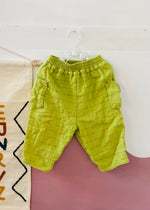 VINTAGE 90's Green Checked Trousers - 6 MONTHS