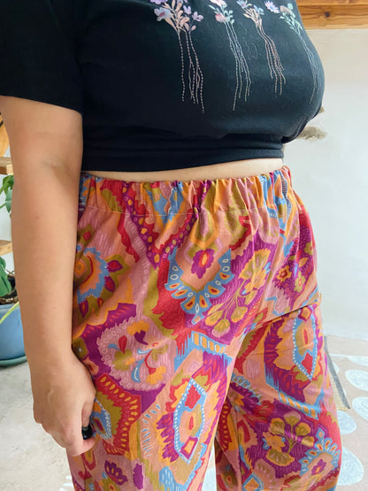DESERT FOX Lola Bohemian Print Wide Leg Trousers - S/M