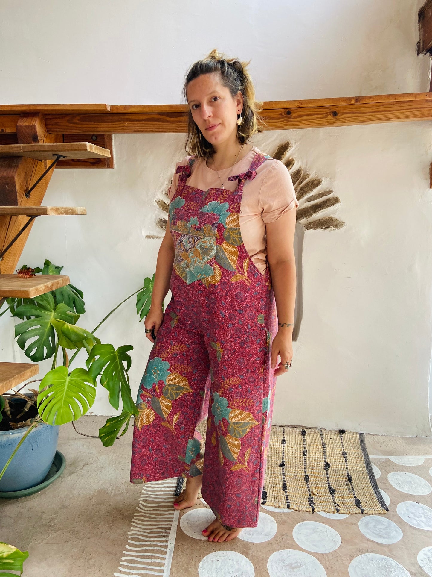 Salopette longue à imprimé patchwork bohème DESERT FOX - S/M