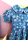 VINTAGE 80’s Blue Floral Cotton Dress - 2 years