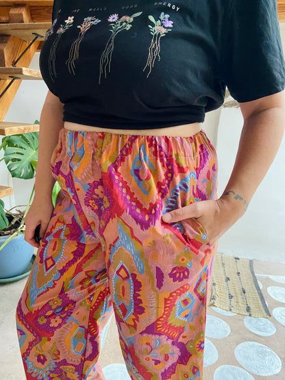 DESERT FOX Lola Bohemian Print Wide Leg Trousers - S/M