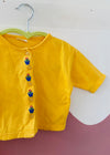 VINTAGE 90's Yellow Flower Embroidered Top - 6 MONTHS