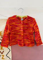 VINTAGE 90's Orange & Pink Knit Cardigan - 2 YEARS