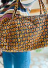 VINTAGE 70’s Orange Provençal Pattern Shoulder Bag - ONE SIZE
