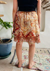 VINTAGE 90’s Bohemian Print Silk Wraparound Skirt - ONE SIZE