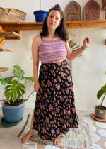 VINTAGE 90’s Floral Print High Waisted Maxi Skirt - S/M