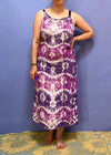 VINTAGE 90's Tie Dye Purple Maxi Dress - M