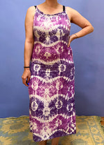 VINTAGE 90's Tie Dye Purple Maxi Dress - M