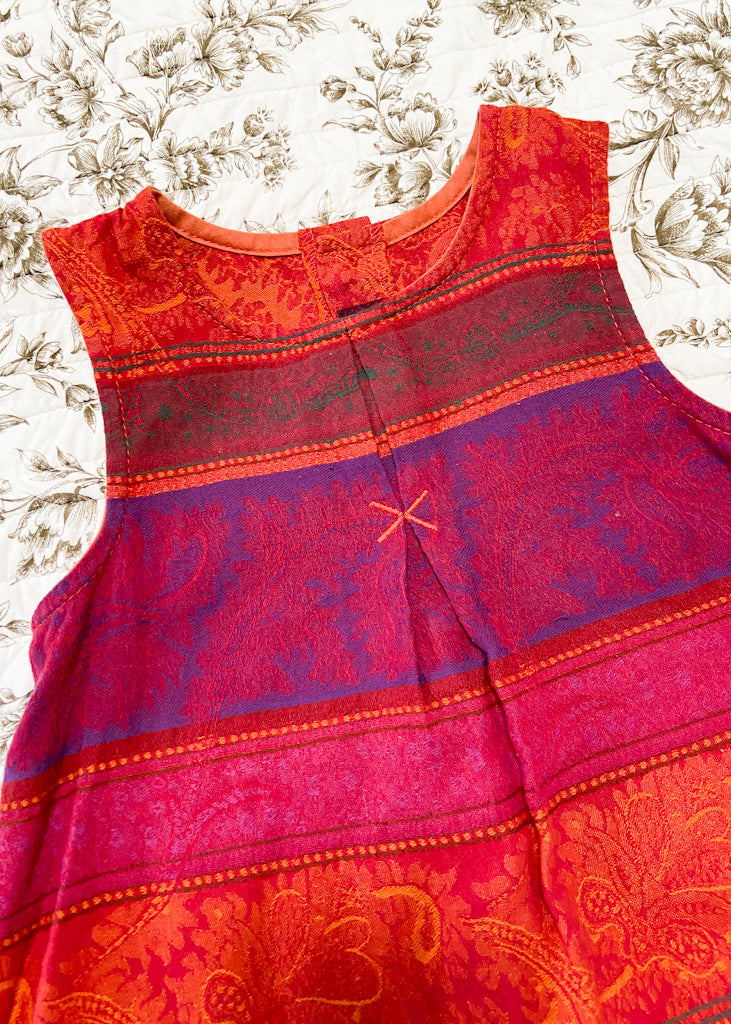 VINTAGE 90's Hippie Woven Dress - 2 YEARS