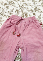 VINTAGE 90’s Pink Floral Cord Trousers - 6 MONTHS