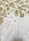  VINTAGE 70’s Floral Embroidered Cotton Top - 3 - 6 MONTHS