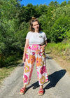 DESERT FOX Mia Trousers - Pink & Orange Florals - S-XL