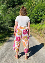 DESERT FOX Mia Trousers - Pink & Orange Florals - S-XL