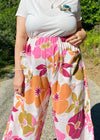 DESERT FOX Mia Trousers - Pink & Orange Florals - S-XL