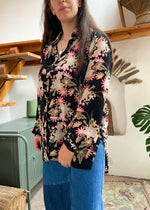 VINTAGE 90's Does 70's Floral Long Sleeve Shirt - M/L