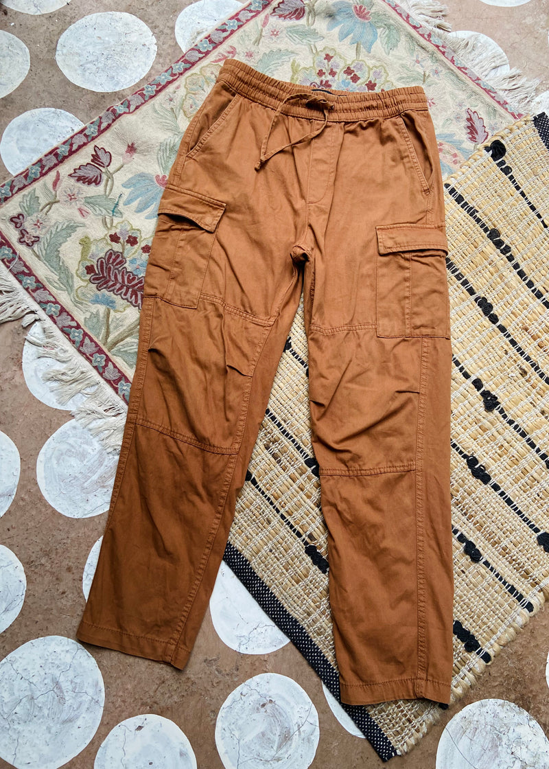 PRELOVED Brown High Waisted Cargo Trousers - S/M