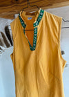 VINTAGE 90's Orange Indian Tunic Mini Dress - S/M