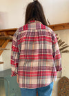VINTAGE 90's Pink Flannel Checked Shirt - M/L