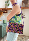 VINTAGE 90's Hippie Embroidered Shoulder Bag - ONE SIZE