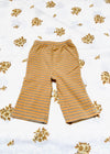 VINTAGE KIDS 90's Orange Stripe FlaredTrousers - 3 MONTHS