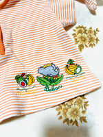 VINTAGE KIDS 90's Barbar Embroidered Stripe Tee - 3 MONTHS