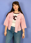 VINTAGE 90's Baby Pink Wide Sleeve Knit Cardigan - S/M