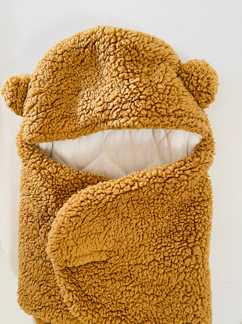 VINTAGE KIDS Pre-loved Teddy Bear Fleece Wrap - NEWBORN
