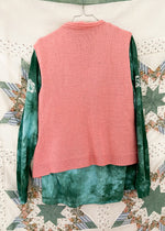 VINTAGE 90's Pink Sleeveless Knit Cardigan - S/M