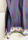 VINTAGE 70's Indian Print Tunic Mini Dress - XS
